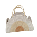 Maxbell Baby Diaper Caddy Organizer Holder for Changing Table Toiletries Burp Cloths White Yellow Orange