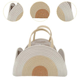 Maxbell Baby Diaper Caddy Organizer Holder for Changing Table Toiletries Burp Cloths White Yellow Orange