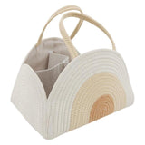 Maxbell Baby Diaper Caddy Organizer Holder for Changing Table Toiletries Burp Cloths White Yellow Orange