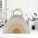 Maxbell Baby Diaper Caddy Organizer Holder for Changing Table Toiletries Burp Cloths White Yellow Orange