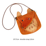Maxbell Women Animal Shaped Bag Wool Felt Mini Handbag for Party Birthday Gift Beach Orange