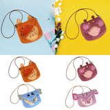 Maxbell Women Animal Shaped Bag Wool Felt Mini Handbag for Party Birthday Gift Beach Orange