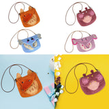 Maxbell Women Animal Shaped Bag Wool Felt Mini Handbag for Party Birthday Gift Beach Orange