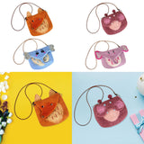 Maxbell Women Animal Shaped Bag Wool Felt Mini Handbag for Party Birthday Gift Beach Orange