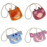 Maxbell Women Animal Shaped Bag Wool Felt Mini Handbag for Party Birthday Gift Beach Orange