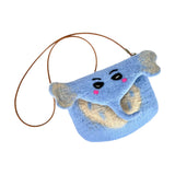 Maxbell Women Animal Shaped Bag Wool Felt Mini Handbag for Party Birthday Gift Beach Blue Color Elephant
