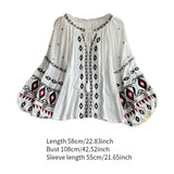Maxbell Embroidery Blouse for Women Trendy Ethnic Shirt for Daily Wear Street White