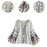 Maxbell Embroidery Blouse for Women Trendy Ethnic Shirt for Daily Wear Street White