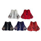 Maxbell Embroidery Blouse for Women Trendy Ethnic Shirt for Daily Wear Street White