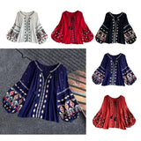 Maxbell Embroidery Blouse for Women Trendy Ethnic Shirt for Daily Wear Street White