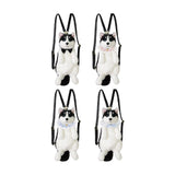 Maxbell Cute Puppy Shaped Backpack Soft Puppy Doll Bag for Pet Lovers Children Teens Black Bow