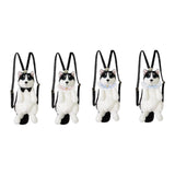 Maxbell Cute Puppy Shaped Backpack Soft Puppy Doll Bag for Pet Lovers Children Teens Black Bow