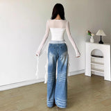 Maxbell Women's Y2K Long Sleeve T Shirt Classic Streetwear for Wedding Dating Gothic L White