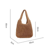 Maxbell Handwoven Beach Tote Bag for Women Lady for Commuting Vacation Birthday Gift Brown