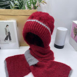Maxbell Womens Hooded Scarf Versatile Hat Scarf Set for Walking Hiking Autumn Winter
