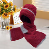 Maxbell Womens Hooded Scarf Versatile Hat Scarf Set for Walking Hiking Autumn Winter