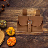 Maxbell Fanny Pack Casual Belt Pouch Waist Bag for Halloween Stage Show Role Playing Yellow Brown
