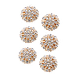 Maxbell 6 Pieces Cufflink Trendy Rhinestone Button Covers for Party Business Wedding Style A