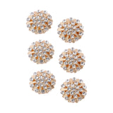 Maxbell 6 Pieces Cufflink Trendy Rhinestone Button Covers for Party Business Wedding Style A