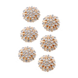 Maxbell 6 Pieces Cufflink Trendy Rhinestone Button Covers for Party Business Wedding Style A