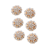 Maxbell 6 Pieces Cufflink Trendy Rhinestone Button Covers for Party Business Wedding Style A