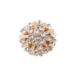 Maxbell 6 Pieces Cufflink Trendy Rhinestone Button Covers for Party Business Wedding Style A