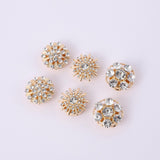 Maxbell 6 Pieces Cufflink Trendy Rhinestone Button Covers for Party Business Wedding Style A