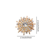 Maxbell 6 Pieces Cufflink Trendy Rhinestone Button Covers for Party Business Wedding Style B