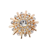Maxbell 6 Pieces Cufflink Trendy Rhinestone Button Covers for Party Business Wedding Style B