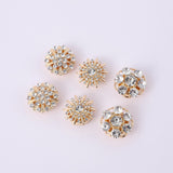 Maxbell 6 Pieces Cufflink Trendy Rhinestone Button Covers for Party Business Wedding Style B
