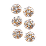 Maxbell 6 Pieces Cufflink Trendy Rhinestone Button Covers for Party Business Wedding Style C