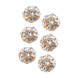 Maxbell 6 Pieces Cufflink Trendy Rhinestone Button Covers for Party Business Wedding Style C