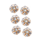Maxbell 6 Pieces Cufflink Trendy Rhinestone Button Covers for Party Business Wedding Style C