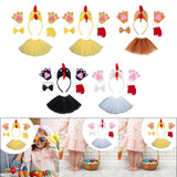 Maxbell Chicken Costume with Tie Tail Gloves Accessories for Holiday Halloween Girls Yellow