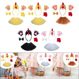 Maxbell Chicken Costume with Tie Tail Gloves Accessories for Holiday Halloween Girls Yellow