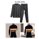 Maxbell Mens Thermal Underwear Top and Bottom Set Warm Fleece Lined for Cold Weather XL