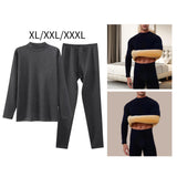 Maxbell Mens Thermal Underwear Top and Bottom Set Warm Fleece Lined for Cold Weather XL
