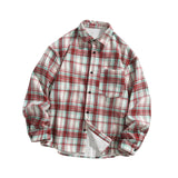 Maxbell Plaid Shirt Breathable Casual Coat Long Sleeve Shirt for Outdoor Winter Work XL