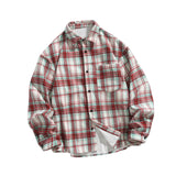 Maxbell Plaid Shirt Breathable Casual Coat Long Sleeve Shirt for Outdoor Winter Work XL