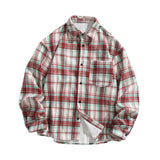 Maxbell Plaid Shirt Breathable Casual Coat Long Sleeve Shirt for Outdoor Winter Work 2XL