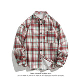 Maxbell Plaid Shirt Breathable Casual Coat Long Sleeve Shirt for Outdoor Winter Work 2XL