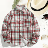 Maxbell Plaid Shirt Breathable Casual Coat Long Sleeve Shirt for Outdoor Winter Work 2XL