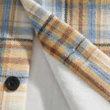 Maxbell Plaid Shirt Lapel Boyfriend Cotton Men's Shirt for Outdoor Activities Dating L