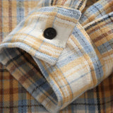 Maxbell Plaid Shirt Lapel Boyfriend Cotton Men's Shirt for Outdoor Activities Dating XL
