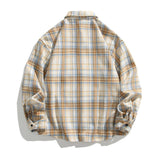 Maxbell Plaid Shirt Lapel Boyfriend Cotton Men's Shirt for Outdoor Activities Dating 2XL