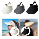 Maxbell Women Sun Hat Breathable Wide Brim Sun Visor Hat for Holiday Vacation Summer Beige