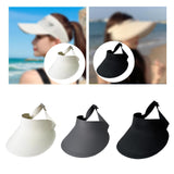 Maxbell Women Sun Hat Breathable Wide Brim Sun Visor Hat for Holiday Vacation Summer Beige