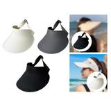 Maxbell Women Sun Hat Breathable Wide Brim Sun Visor Hat for Holiday Vacation Summer Beige