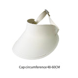 Maxbell Women Sun Hat Breathable Wide Brim Sun Visor Hat for Holiday Vacation Summer Beige