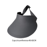 Maxbell Women Sun Hat Breathable Wide Brim Sun Visor Hat for Holiday Vacation Summer Dark Gray